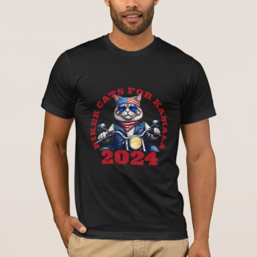 Riker cats for kamala 2024 harris walz  T_Shirt