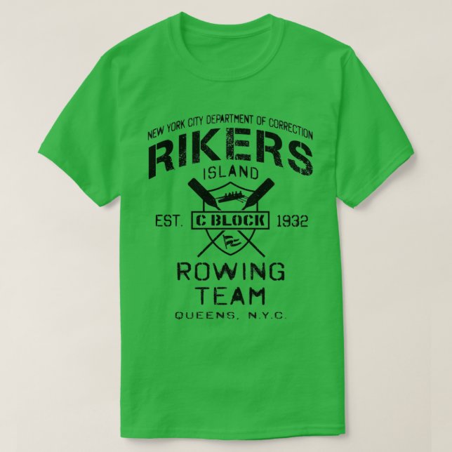 Rikers Island Rowing Team T-Shirt (Design Front)