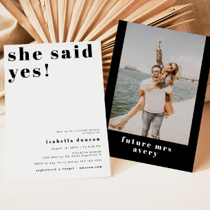 RILEY Bold Boho Contemporary Retro Bridal Shower Invitation