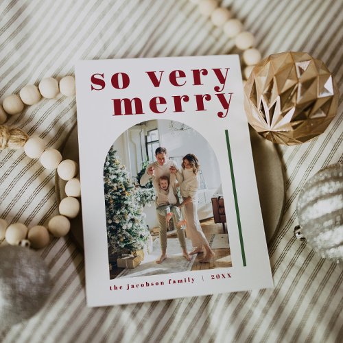 RILEY Bold So Very Merry Arch Christmas Card