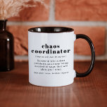 RILEY Chaos Coordinator Definition Office Coworker Mug<br><div class="desc">This ceramic mug features a modern font combination and fun definition of 'chaos coordinator'. This coffee cup is the perfect gift for your favorite office manager,  coworker,  boss,  or even a busy mama out there.</div>