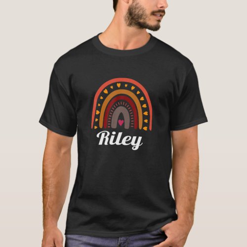 Riley Colorful Rainbow Funny WomenGirlBaby Name T_Shirt