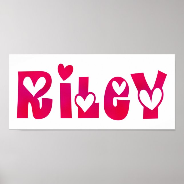 Riley in Hearts Poster (Front)