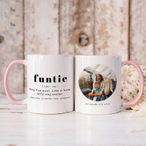 RILEY Modern Cute Funtie Definition Photo Auntie Mug