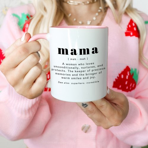 RILEY Modern Cute Mama Definition Mothers Day Mug