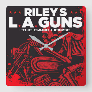 Riley's L.A.GUNS Black Vinyl Cover Art Square Wall Clock