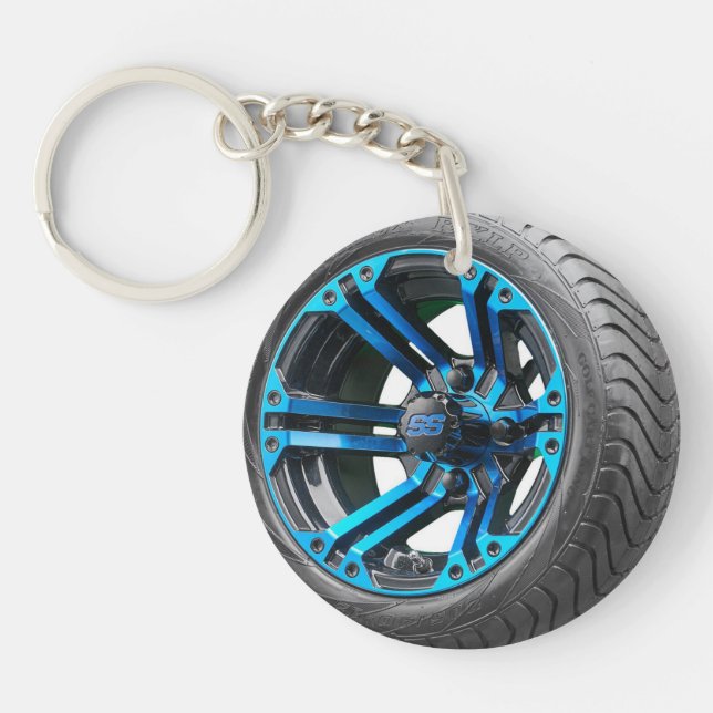 rim and tire keychain (Front)