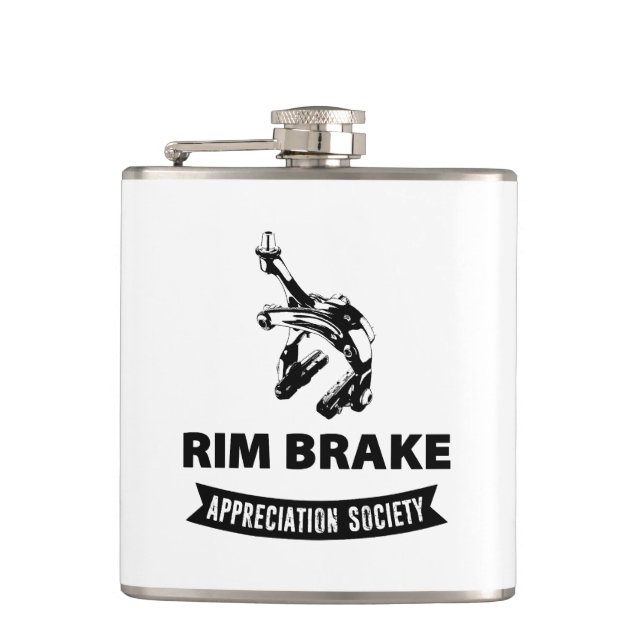 Rim Brake Appreciation Society Flask (Front)
