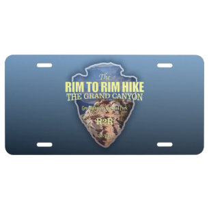 Rim to Rim (arrowhead) License Plate
