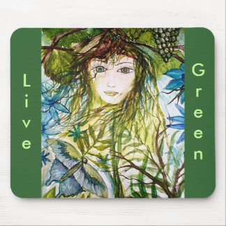 RIMAS WORLD, Live, Green Mouse Pad