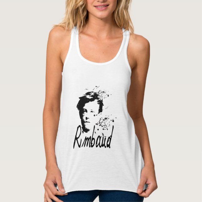 RIMBAUD Portrait Graphic Art Women Top (Front)