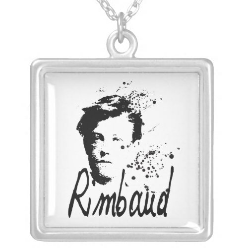 RIMBAUD portrait Square Necklace