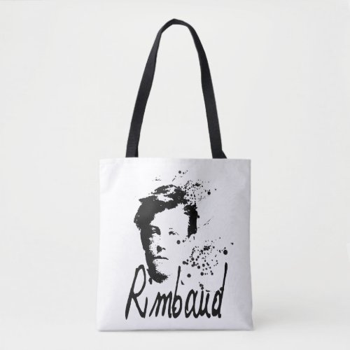 RIMBAUD portrait with ink drips all_over TB Tote Bag