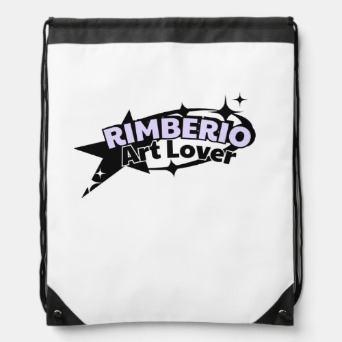 Rimberio Art Lover Logo Drawstring Bag