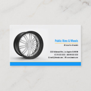 Rims and Wheels Body Shop Business Card