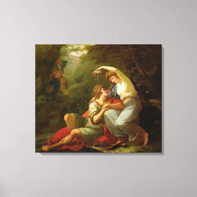 Rinaldo and Armida, 1771 (oil on canvas) Canvas Print (Front)