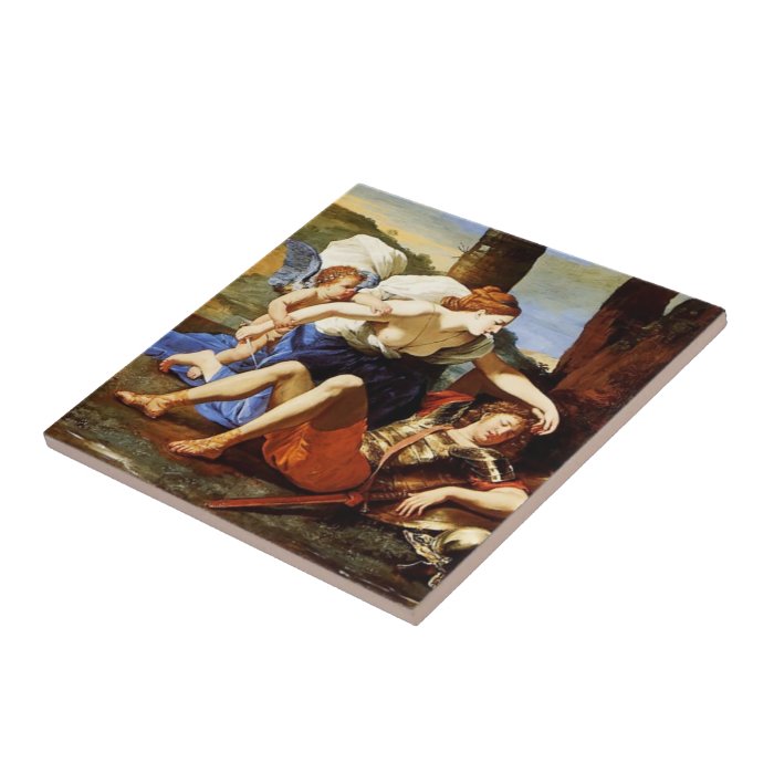 Rinaldo and Armida by Francesco Hayez Ceramic Tile