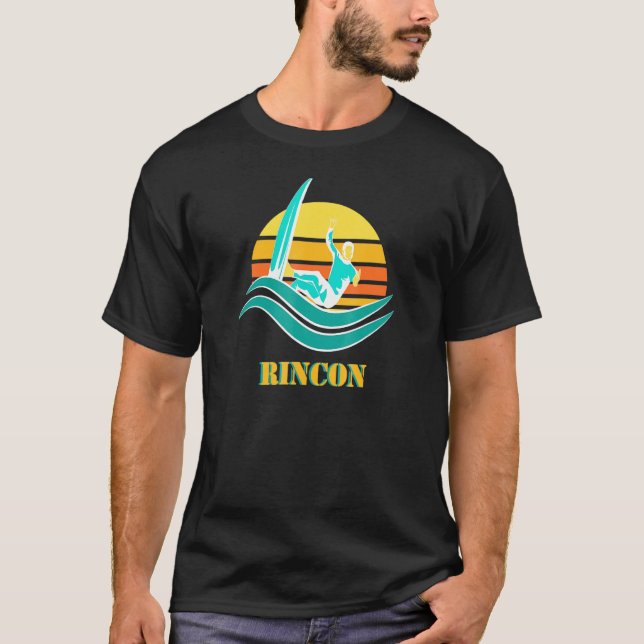 Rincon Beach Surfing California Ventura Surf T-Shirt (Front)