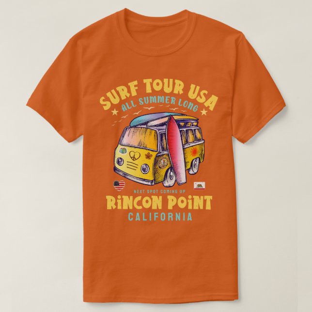 Rincon Point California T-Shirt (Design Front)