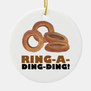 Ring-a-Ding-Ding Engagement Bridal Shower Wedding Ceramic Ornament