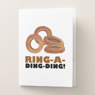 Ring-A-Ding-Ding Onion Ring Rings Junk Food Foodie Pocket Folder