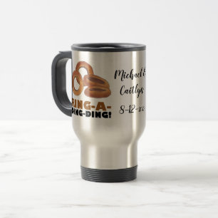 Ring-a-Ding-Ding Onion Rings Personalized Wedding Travel Mug