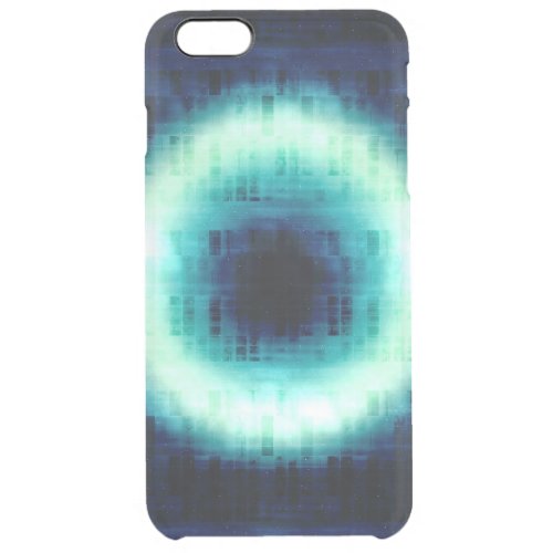 Ring_abstract_scifi_light_blue Clear iPhone 6 Plus Case