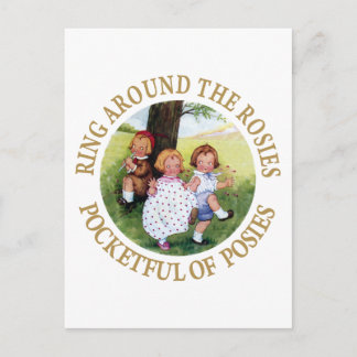 Ring Around the Rosies, Pocketful of Posies Postcard