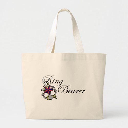 Ring Bearer Anchor Large Tote Bag