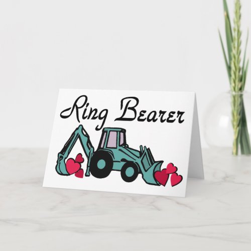 Ring Bearer Backhoe Card