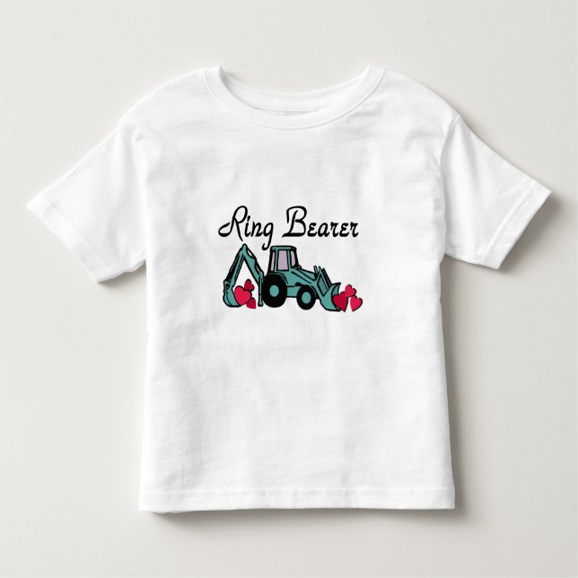 Ring Bearer Backhoe Toddler T-shirt (Front)