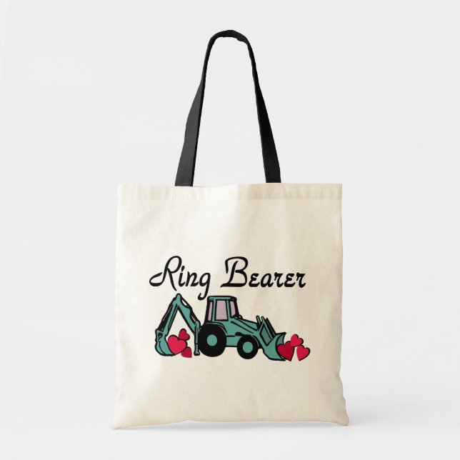 Ring Bearer Backhoe Tote Bag (Front)