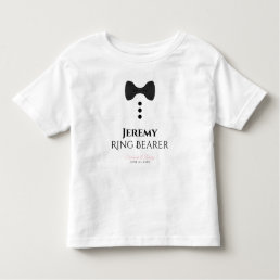Ring Bearer Black Tie Wedding Young Child T-shirt