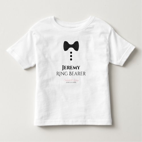 Ring Bearer Black Tie Wedding Young Child T_shirt