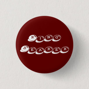 "Ring Bearer" - Candy Bits Text Pinback Button