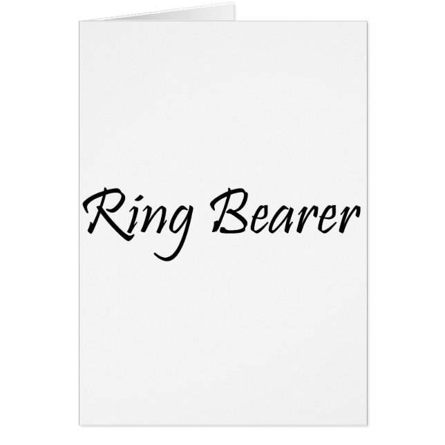 Ring Bearer Cards (Front)