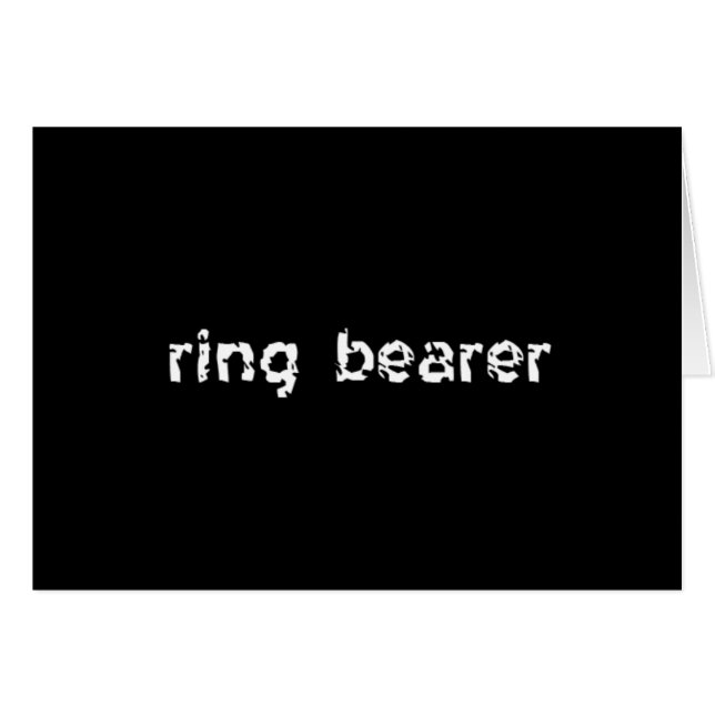 Ring Bearer Cards (Front Horizontal)