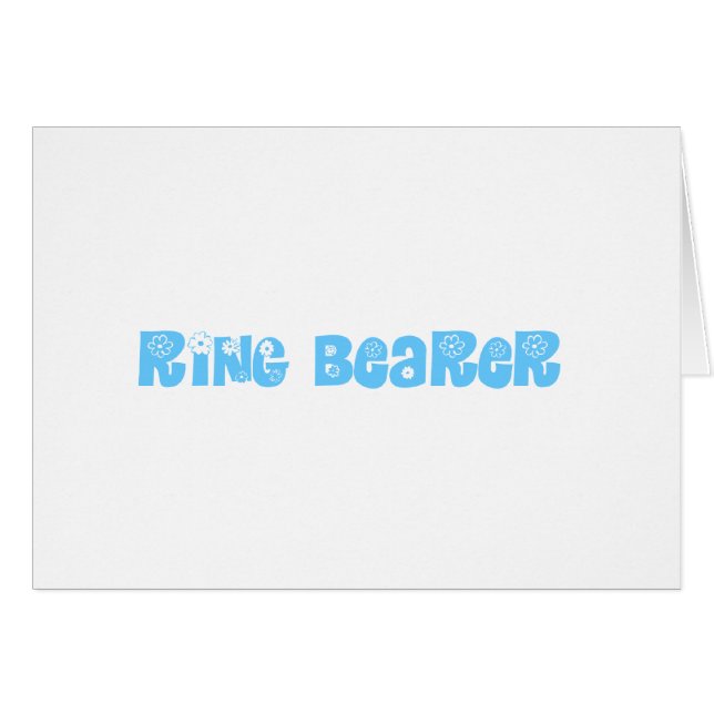 Ring Bearer Cards (Front Horizontal)