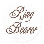Ring Bearer Classy Browns Classic Round Sticker