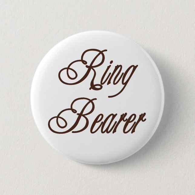 Ring Bearer Classy Browns Pinback Button (Front)