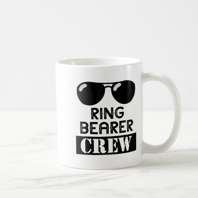 Ring Bearer Crew Ring Wedding Party Sungl Security Coffee Mug (Right)