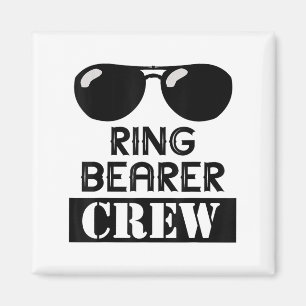 Ring Bearer Crew Ring Wedding Party Sungl Security Magnet