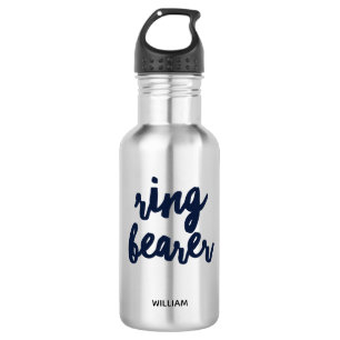 Ring Bearer Custom Name Stainless Steel Water Bottle