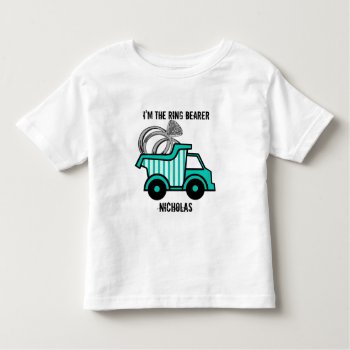 Ring Bearer Dump Truck Toddler T-shirt by weddinghut at Zazzle