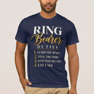 Ring Bearer Duties Responsibilities Wedding T-Shirt