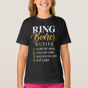 Ring Bearer Duties Responsibilities Wedding T-Shirt