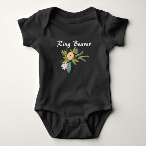 RING BEARER Floral and Fauna Baby Bodysuit