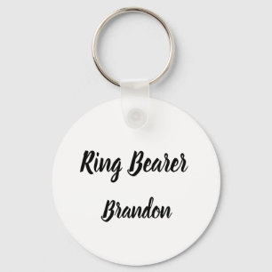 Ring Bearer Gift Custom Name Gifts Wedding Keychain