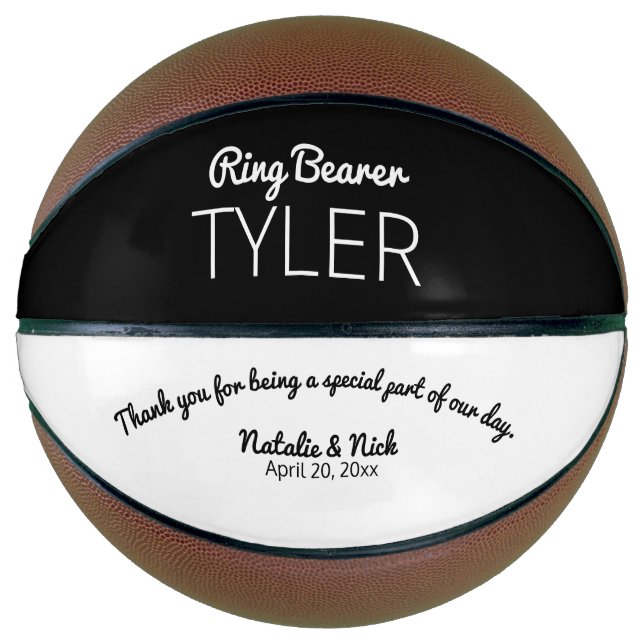 Ring Bearer Gift Keepsake Basketball (Front)
