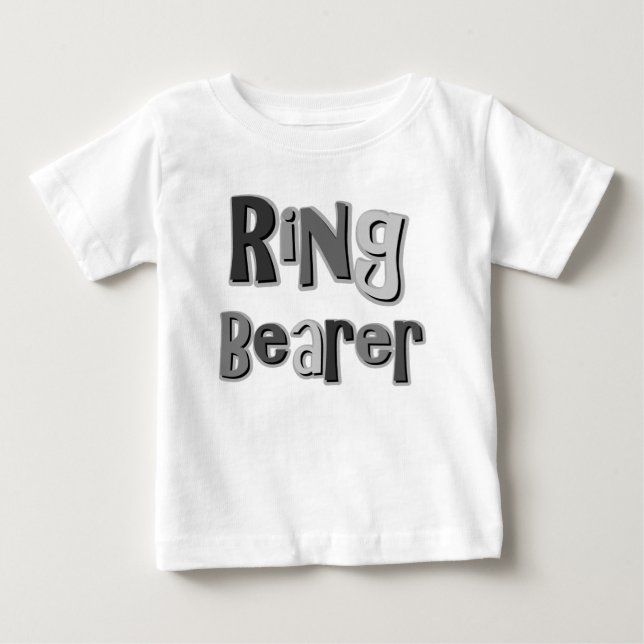 Ring Bearer Gray Baby T-Shirt (Front)